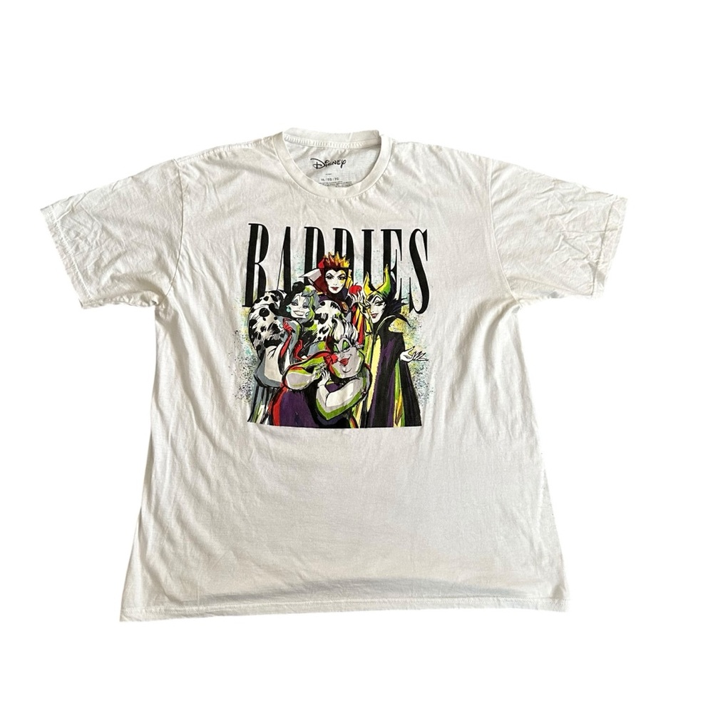 Disney Villains “Baddies” White Graphic Tee Shirt XL Cotton